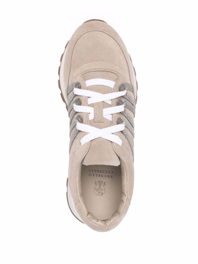 Shop Brunello Cucinelli Sneakers Beige