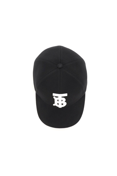Shop Burberry Monogram Baseball Cap In Black