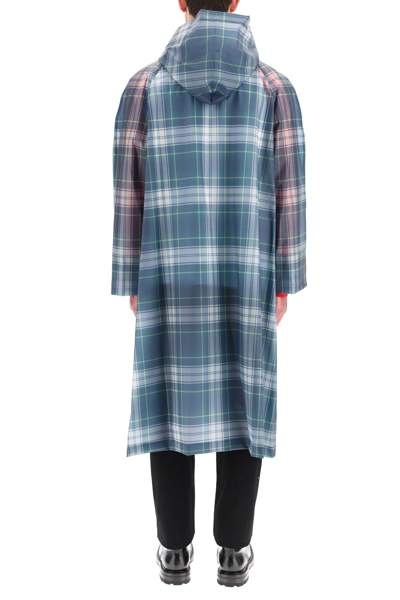 Shop Burberry Polyurethane Tartan Raincoat In Mixed Colours