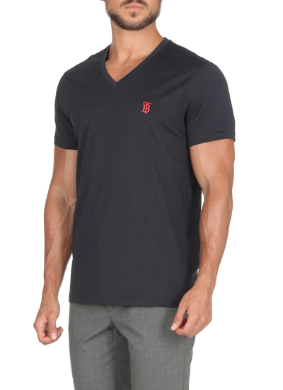 Shop Burberry T-shirts And Polos Blue