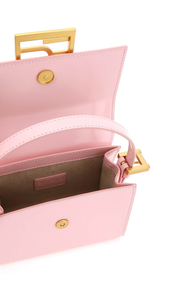 Shop By Far Semi Patent Leather Micro Fran Bag In Pink