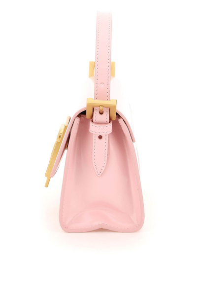 Shop By Far Semi Patent Leather Micro Fran Bag In Pink