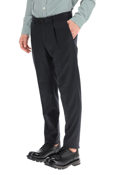 Shop Caruso Superfine Wool Trousers In Grey