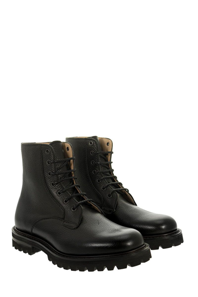 Shop Church's Coalport 2 - Hammered Leather Lace-up Boot In Black