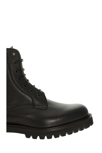 Shop Church's Coalport 2 - Hammered Leather Lace-up Boot In Black