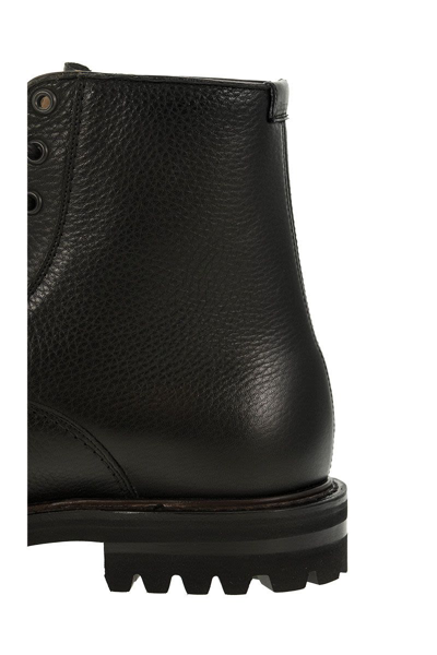 Shop Church's Coalport 2 - Hammered Leather Lace-up Boot In Black