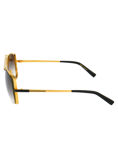 Shop Dita Sunglasses In Yellow Gold Matte Black