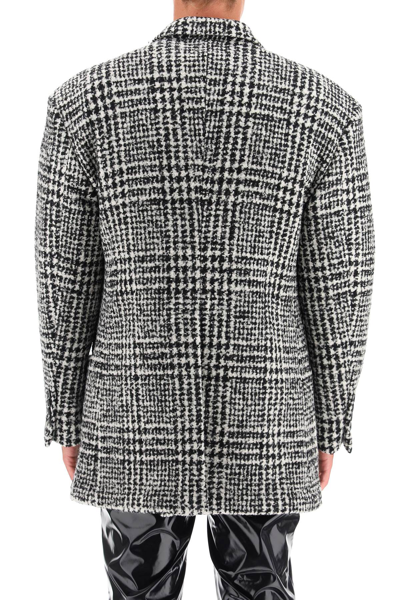 Shop Dolce & Gabbana Checkered Double-breasted Wool Jacket In Mixed Colours