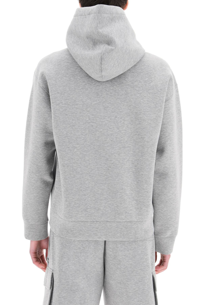 Shop Dolce & Gabbana Dg Logo Hoodie In Grey