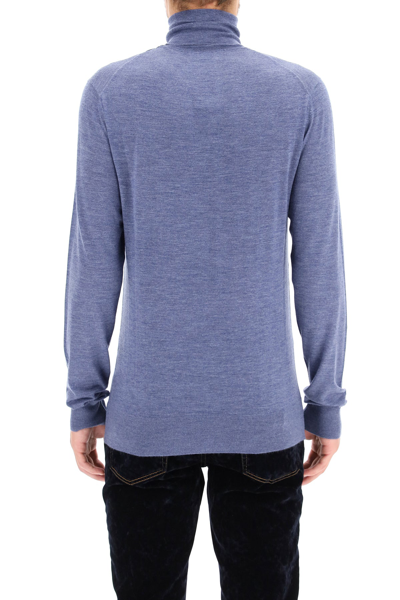 Shop Dolce & Gabbana High Neck Cashmere Sweater In Mixed Colours