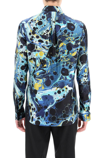 Shop Dolce & Gabbana Marbled Print Martini Shirt In Mixed Colours