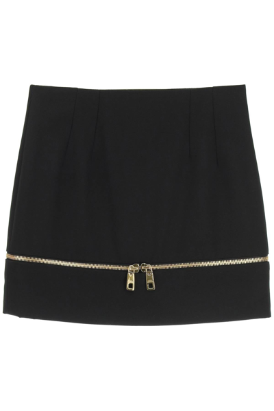 Shop Dolce & Gabbana Mini Skirt With Zip In Black