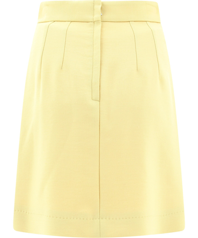 Shop Dolce & Gabbana Double Crepe Skirt In Pink