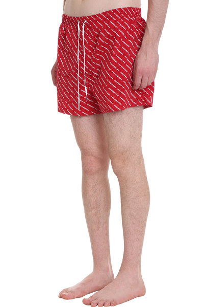 Shop Dsquared2 1964 Logo Swim Shorts In Red