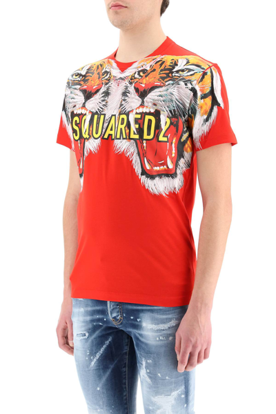 T shirt hot sale dsquared tigre