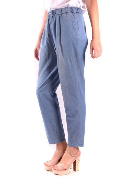 Shop Fabiana Filippi Trousers In Blue