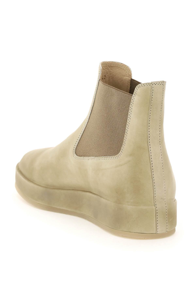 Fear Of God Leather Chelsea Boots In Beige | ModeSens