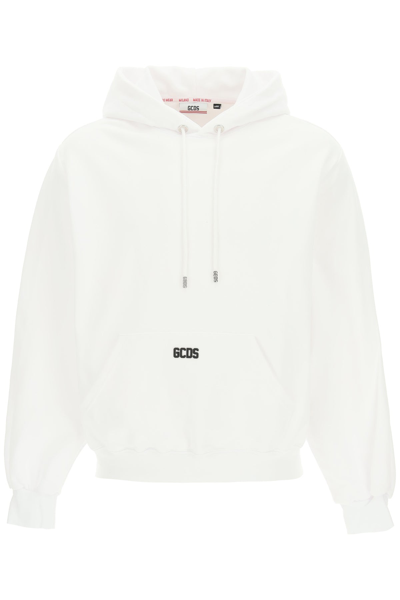 Shop Gcds Hoodie With Rubberized Micro Logo In Mixed Colours