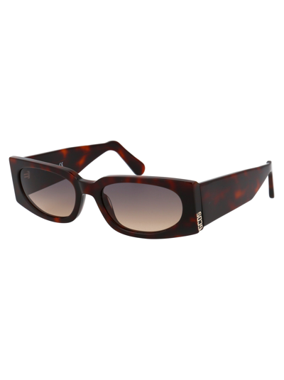 Shop Gcds Sunglasses In 52b Brown