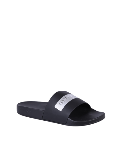 Shop Givenchy Printed Slide Sandals In Black