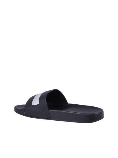 Shop Givenchy Printed Slide Sandals In Black