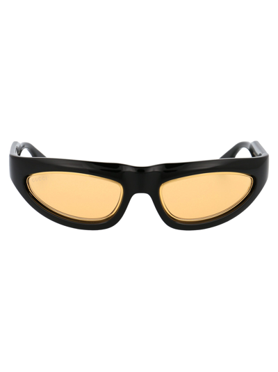 Shop Gucci Sunglasses In 001 Black Black Yellow