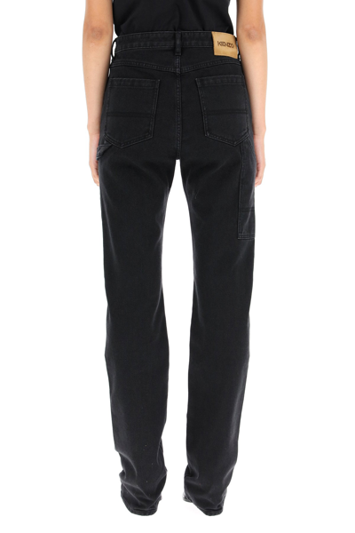 Shop Kenzo High-rise Jeans In Black
