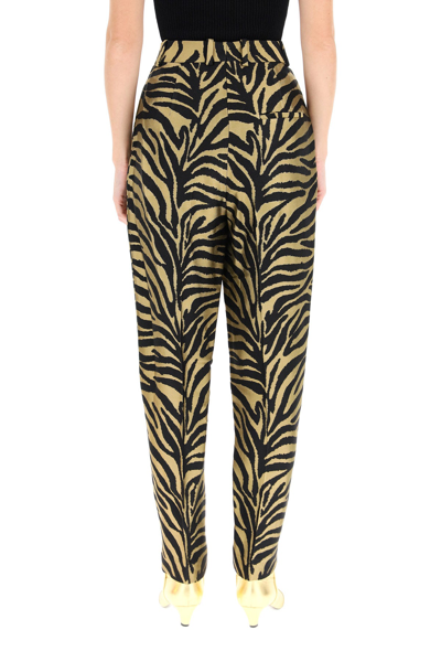 Shop Khaite Magdeline Zebra Print Trousers In Mixed Colours