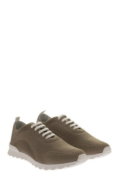 Shop Kiton Cotton Sneakers In Beige