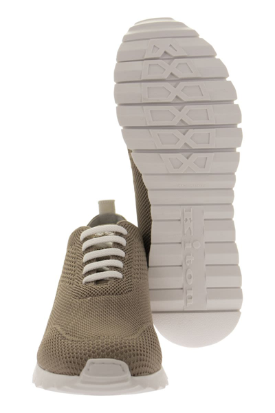 Shop Kiton Cotton Sneakers In Beige