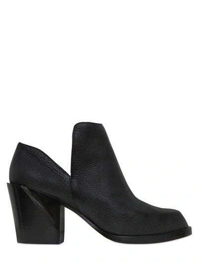 Dkny 70mm Pan Tumbled Leather Ankle Boots, Black