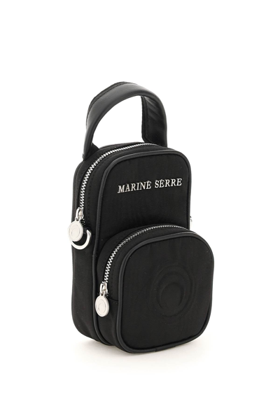 Shop Marine Serre Two-pocket Multiposition Mini Bag In Black