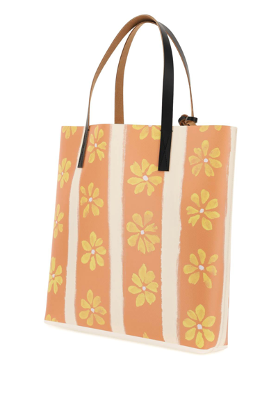 Shop Marni Daisy Print Pvc Tote Bag In Mixed Colours