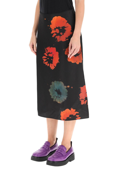 Shop Marni Faille Midi Skirt In Mixed Colours