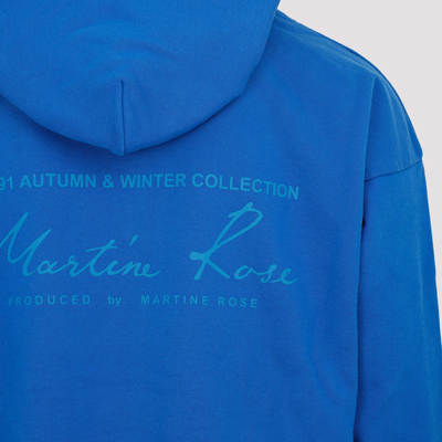 Shop Martine Rose Cotton Classic Hoodie Sweatshirt In Blue