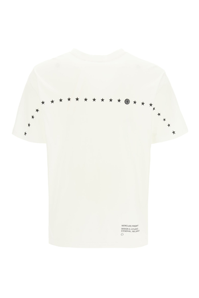 Shop Moncler Genius Moncler X Fragment Logo T-shirt With Star Print In White
