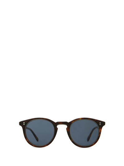 Shop Mr Leight Mr. Leight Sunglasses In Maple - Antique Platinum / Blue