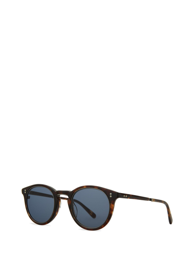 Shop Mr Leight Mr. Leight Sunglasses In Maple - Antique Platinum / Blue