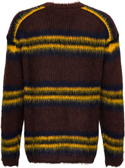 Shop Kenzo Multicolor Striped Wool Sweater In Brown