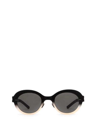 Shop Mykita Sunglasses In Black/chantilly White