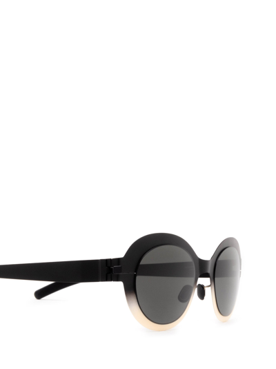 Shop Mykita Sunglasses In Black/chantilly White