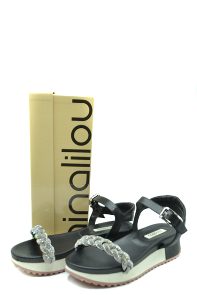Shop Ninalilou Sandals In Black