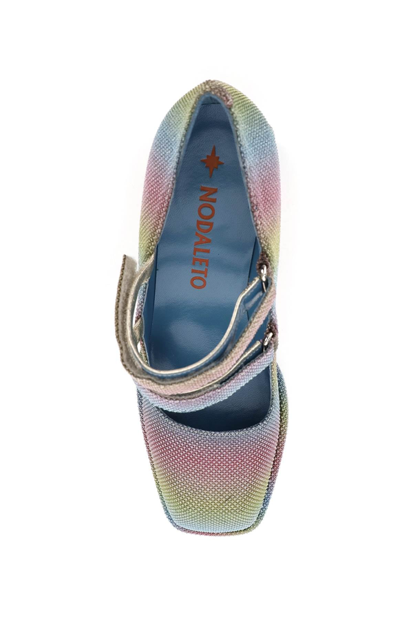 Nodaleto Bulla Babies rainbow sparkle pumps - Blue