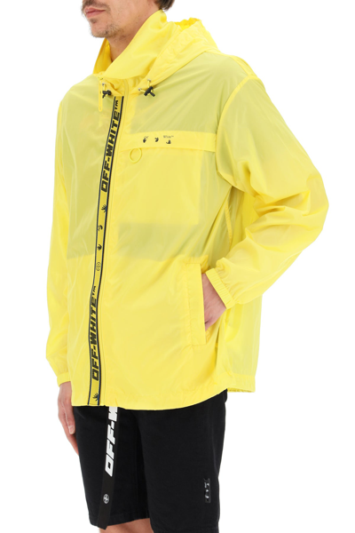 Off-white Off White Rain Jacket With Logo In Yellow | ModeSens