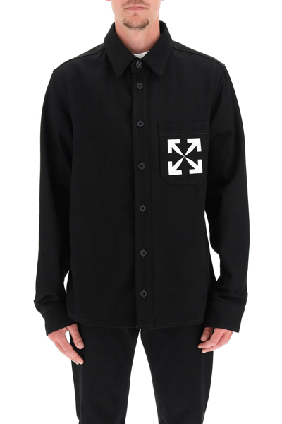 Shop Off-white Single Arrow Over Shirt In Black