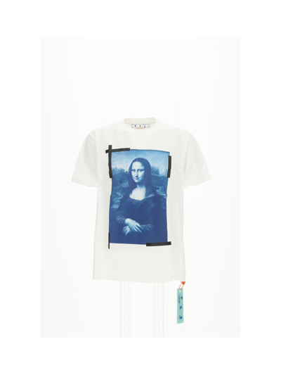 Shop Off-white T-shirts & Vests In White Blue
