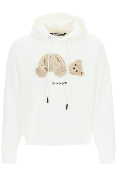 Shop Palm Angels Bear Embroidery Hoodie In Mixed Colours