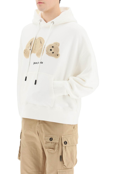 Shop Palm Angels Bear Embroidery Hoodie In Mixed Colours