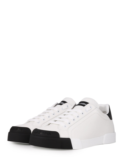 Shop Dolce & Gabbana Portofino Sneakers In White