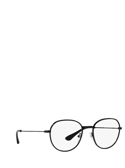 Prada Pr 65wv Matte Black Unisex Eyeglasses In Matte Black